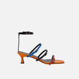 Naomi Sandals Pale Orange & Black & Matisse Blue Soft Side