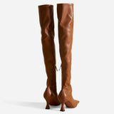 Over Knee High Duck Boots Walnut Back