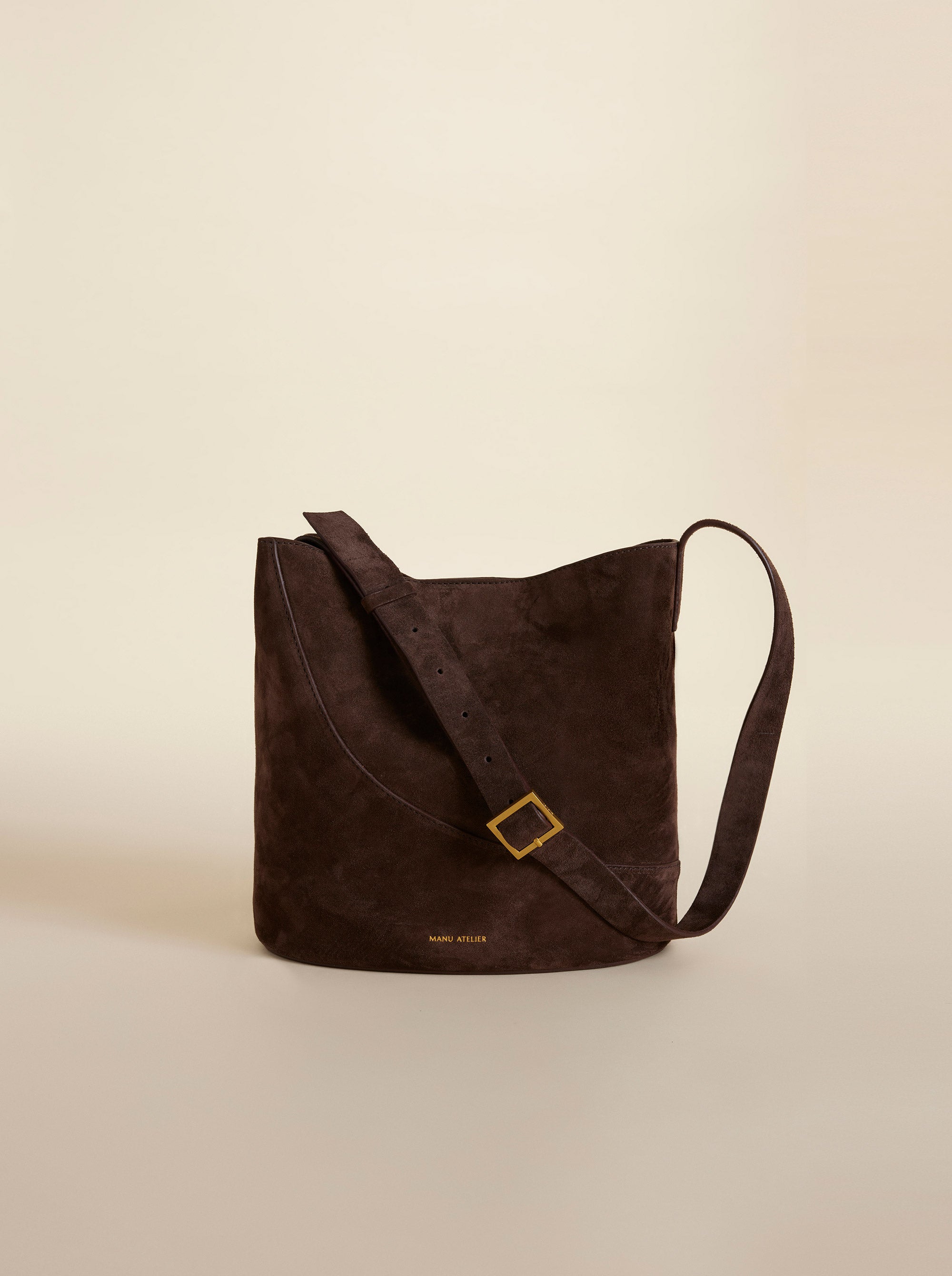 Nova Bucket Deep Brown Suede by Manu Atelier