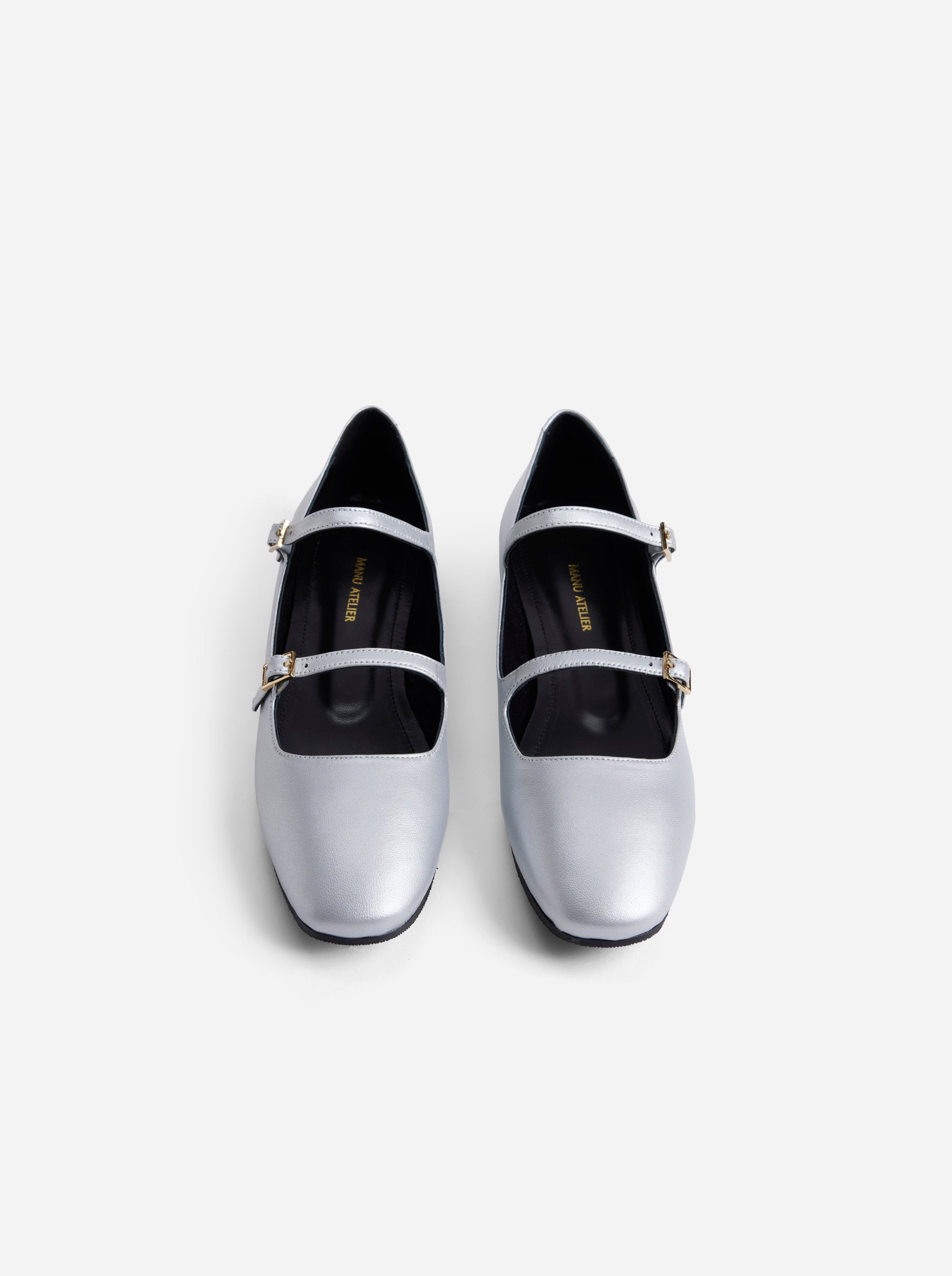 Manu Ballet Flats With Double Belt Magic Soft Front
