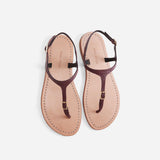 Sandals du Jour Reddish Brown Soft Front