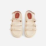 Cage Chunky Slides Vanilla Soft Front