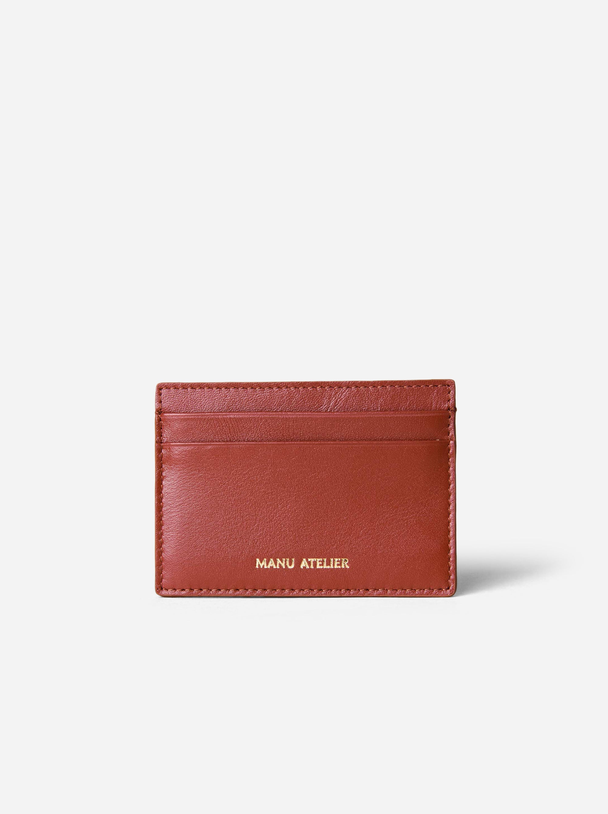 Manu Cardholder Redbole Gold Embossed Soft Front