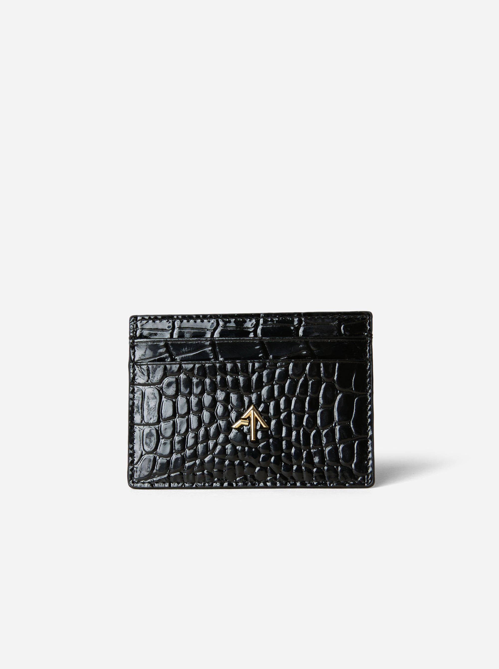 Manu Cardholder Black Croc Front