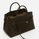 Le Cambon 40 Tobacco Green Suede Inside