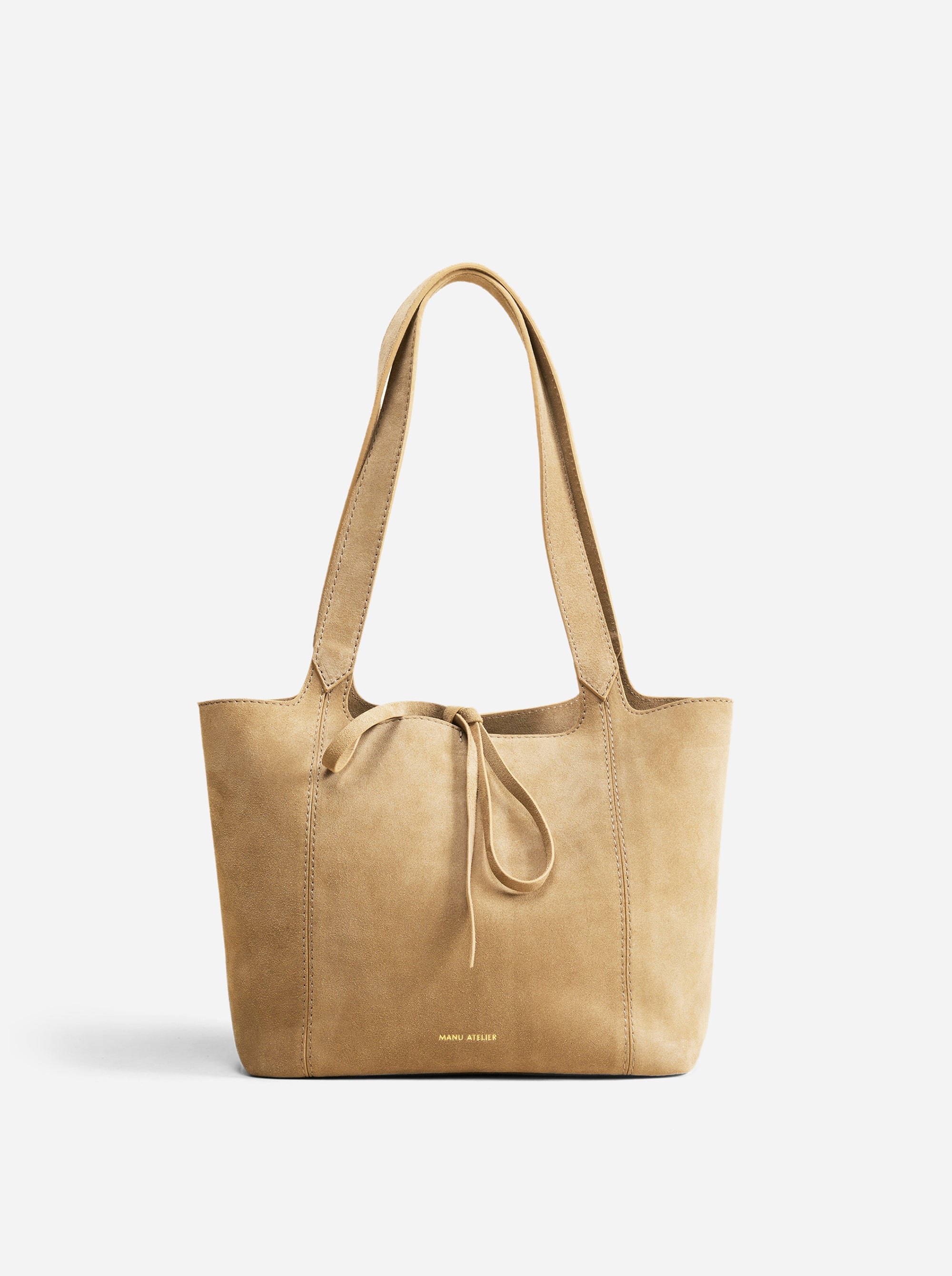 L'Escale Cachemiere Suede Butter Yellow Bag Front
