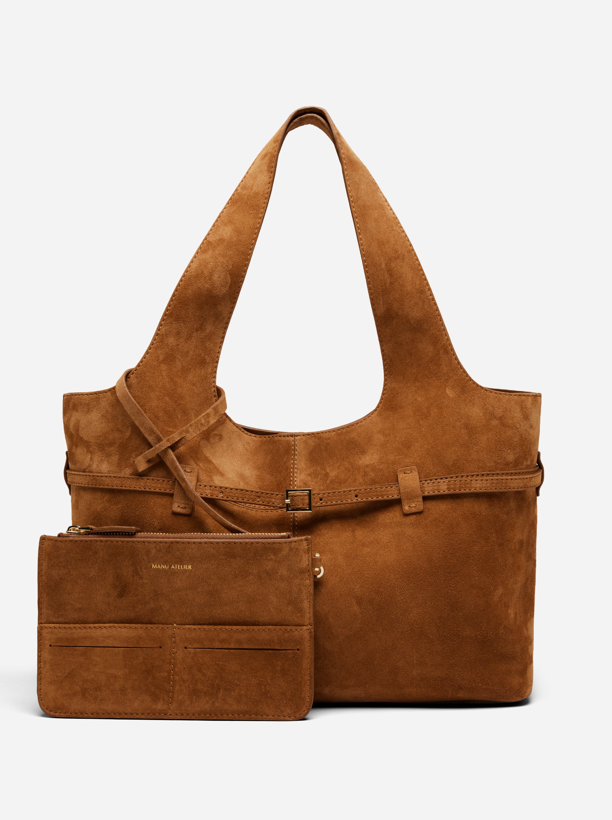 Cambon Cabas Camel Suede Inside 2