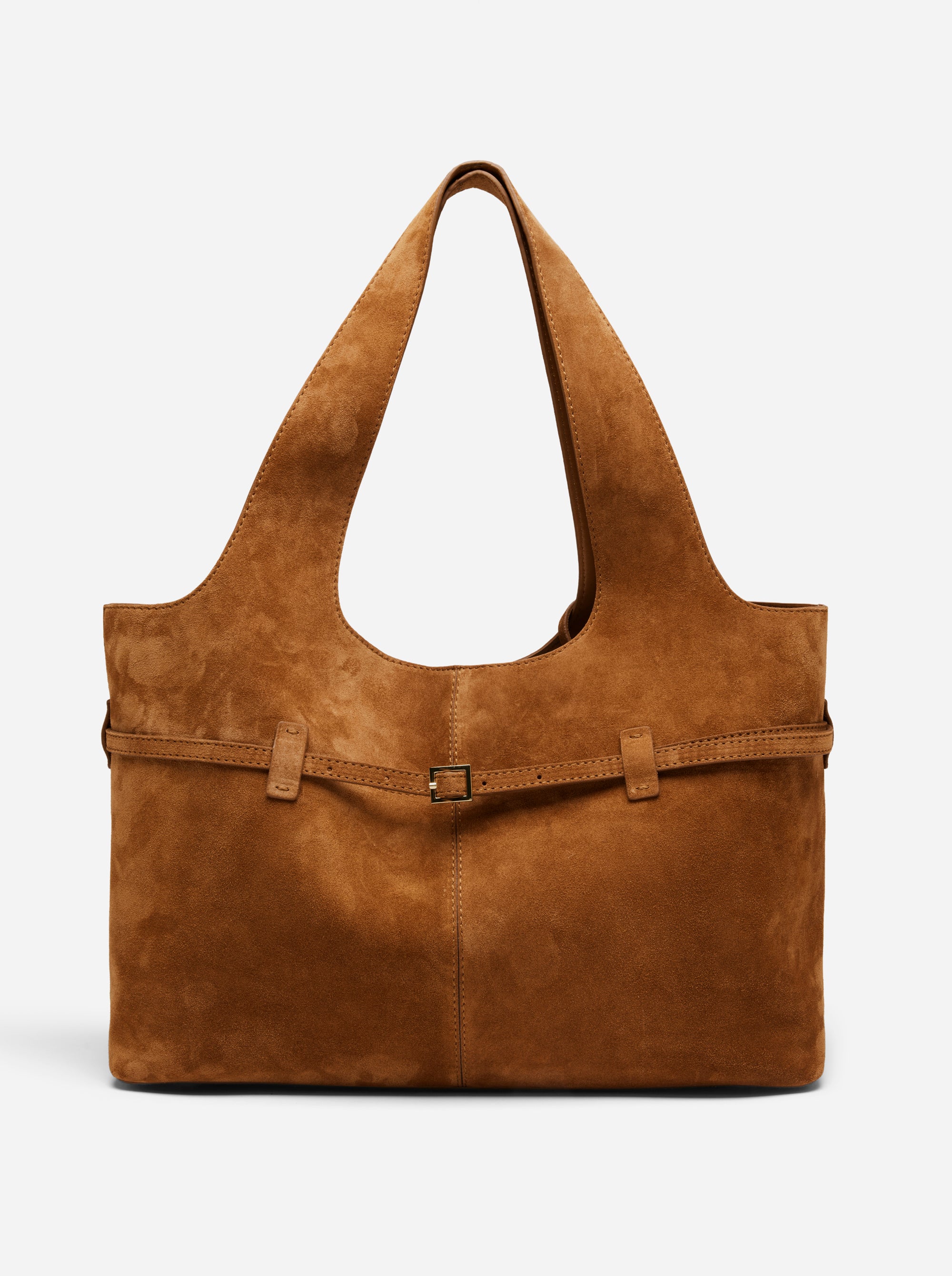 Cambon Cabas Camel Suede Front