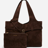 Cambon Cabas Deep Brown Suede