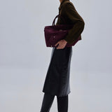 Le Cambon 35 Merlot Suede on model 02