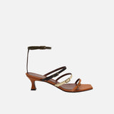 Naomi Sandals Orange Camel & Vanilla & Black & Khaki Soft