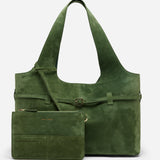 Cambon Cabas Velvet Green Suede
