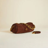 XX Mini Cylinder Chocolate Suede Leather 2 