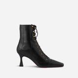 Lace-Up Duck Boots Black