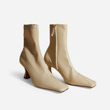Duck Boots Stretch Vegan Leather Light Grey