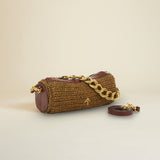 XX Mini Cylinder Neutral & Reddish Brown Crochet 2