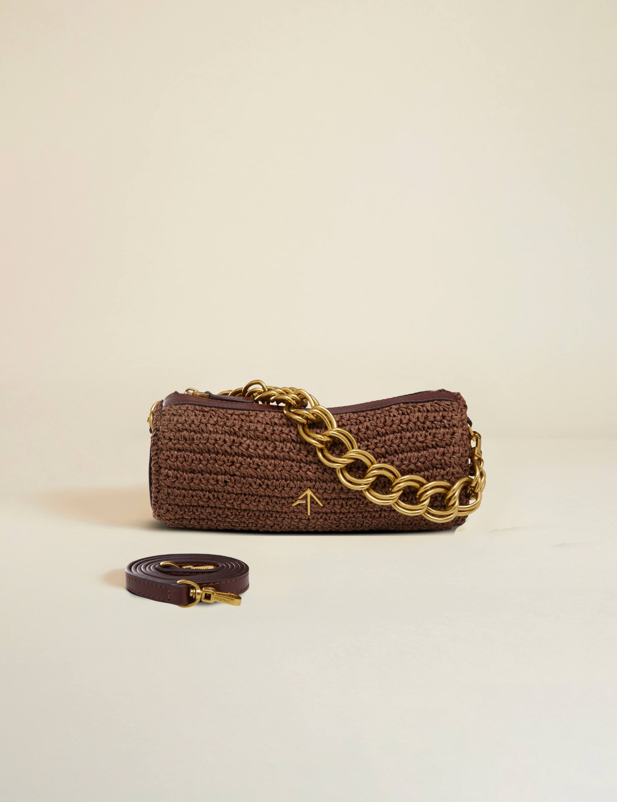 XX Mini Cylinder Reddish Brown Crochet