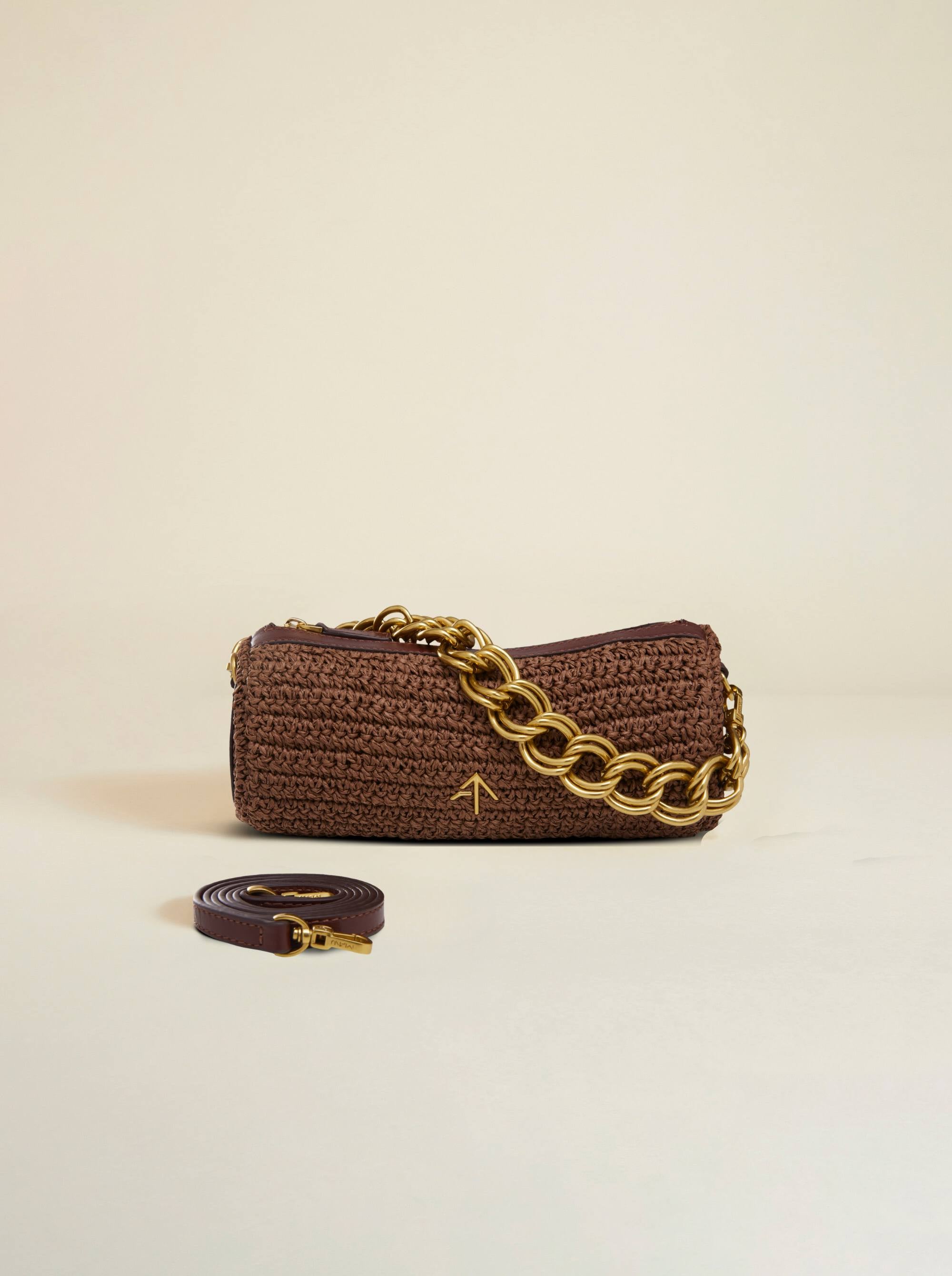 XX Mini Cylinder Reddish Brown Crochet