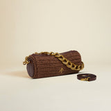 XX Mini Cylinder Reddish Brown Crochet Side