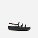 Cage Chunky Slides Black Soft Side