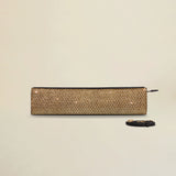 Pencil Box Gold Mesh & Black Suede