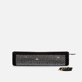 Pencil Box Black Suede with Crystals