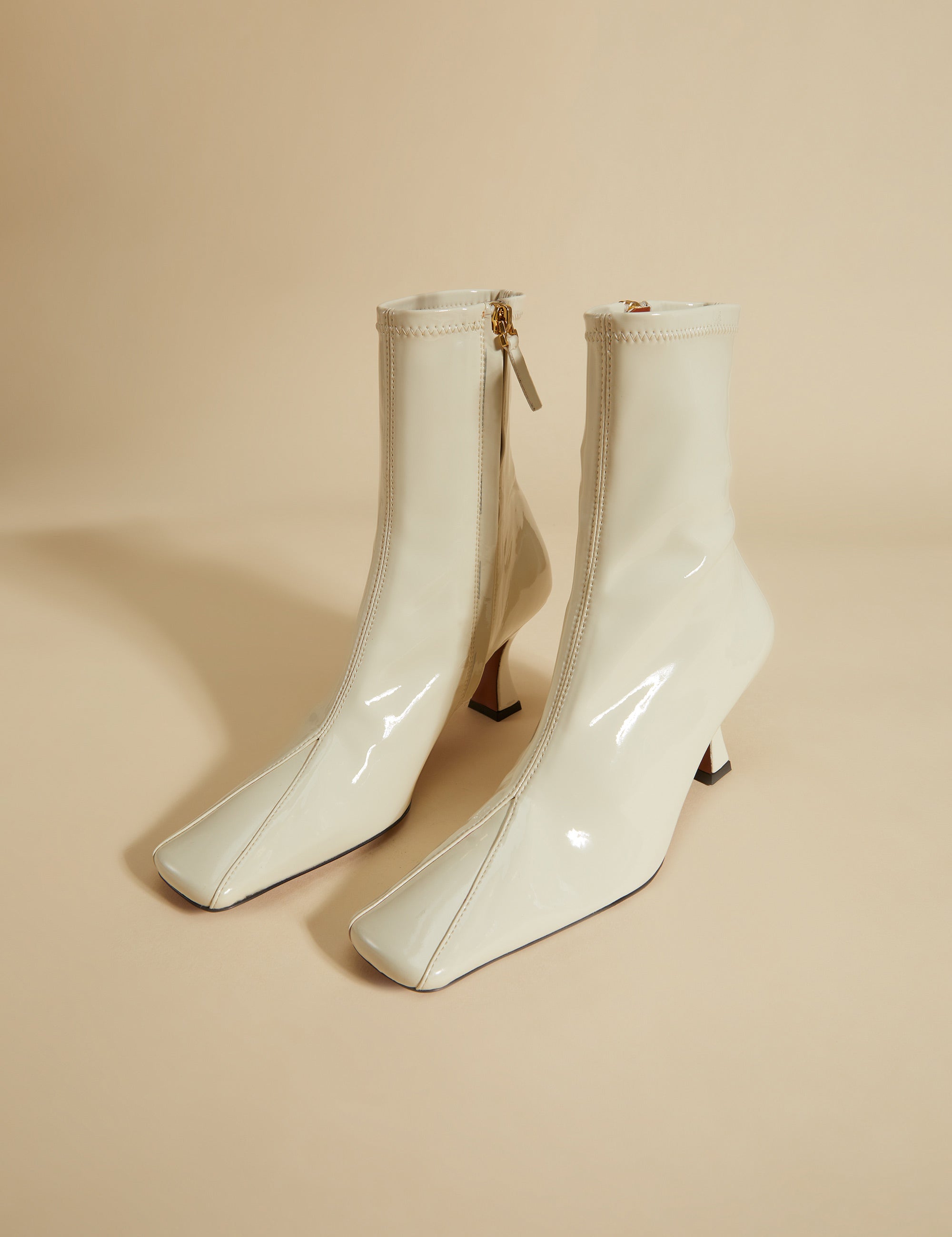 Duck Boots Stretch Vegan Patent Bone