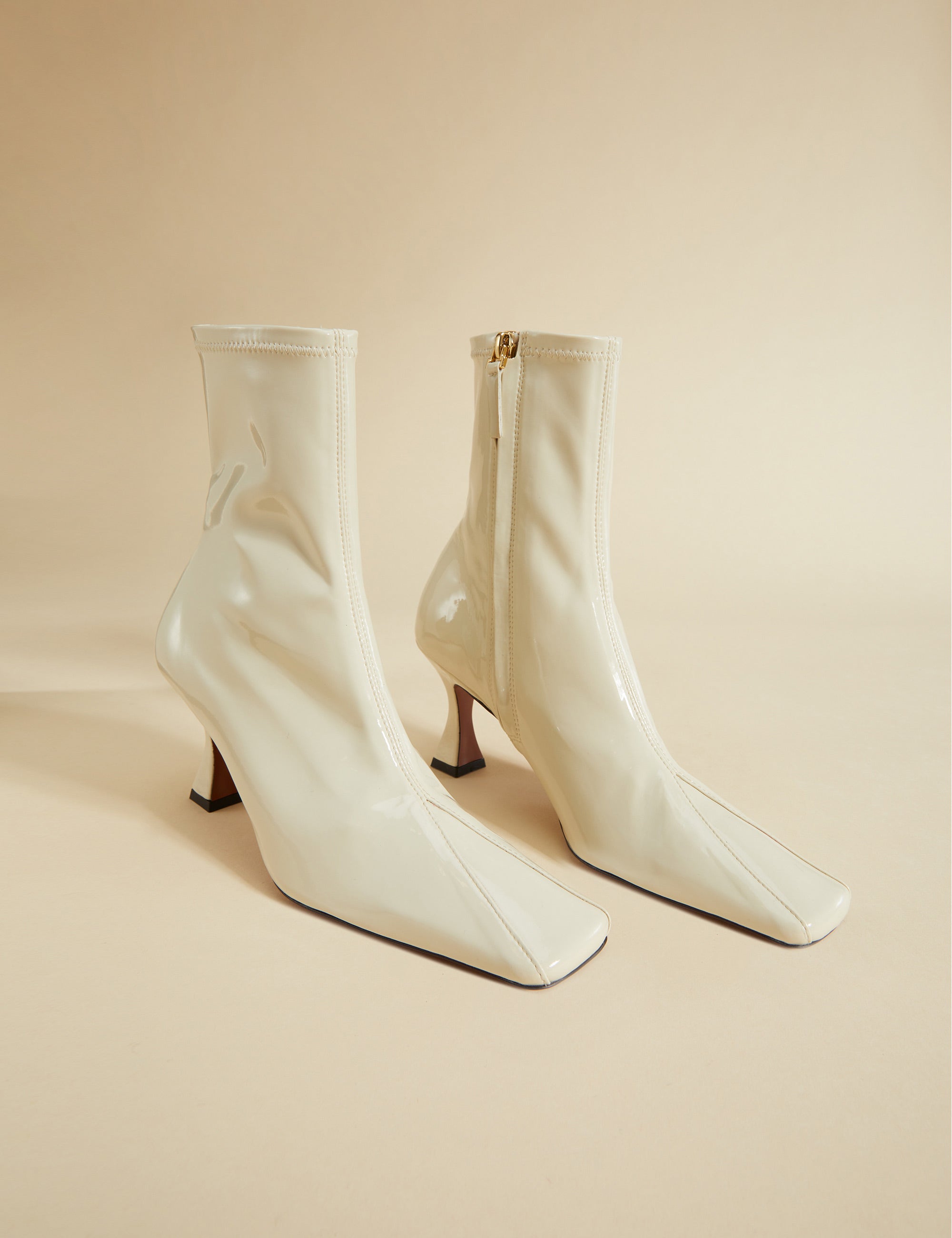 Duck Boots Stretch Vegan Patent Bone