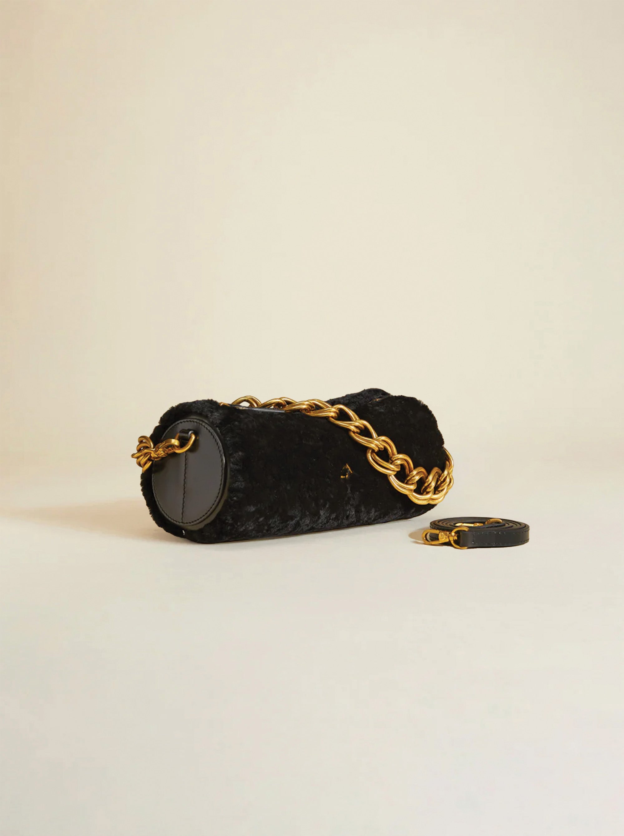 XX Mini Cylinder Black Shearling Side