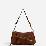 Three Zipped Chocolate Suede Front