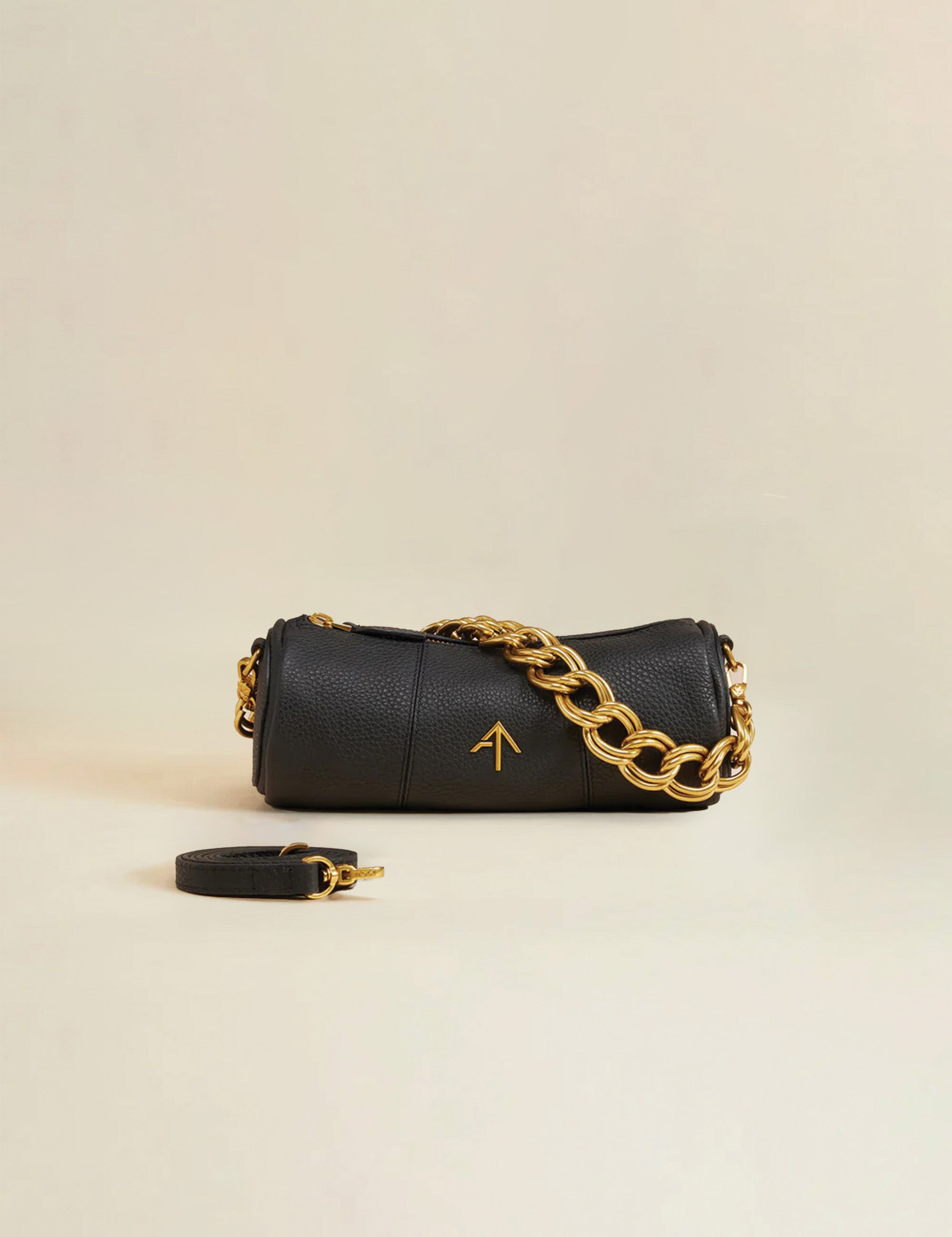 XX Mini Cylinder Calf Skin Leather Black 
