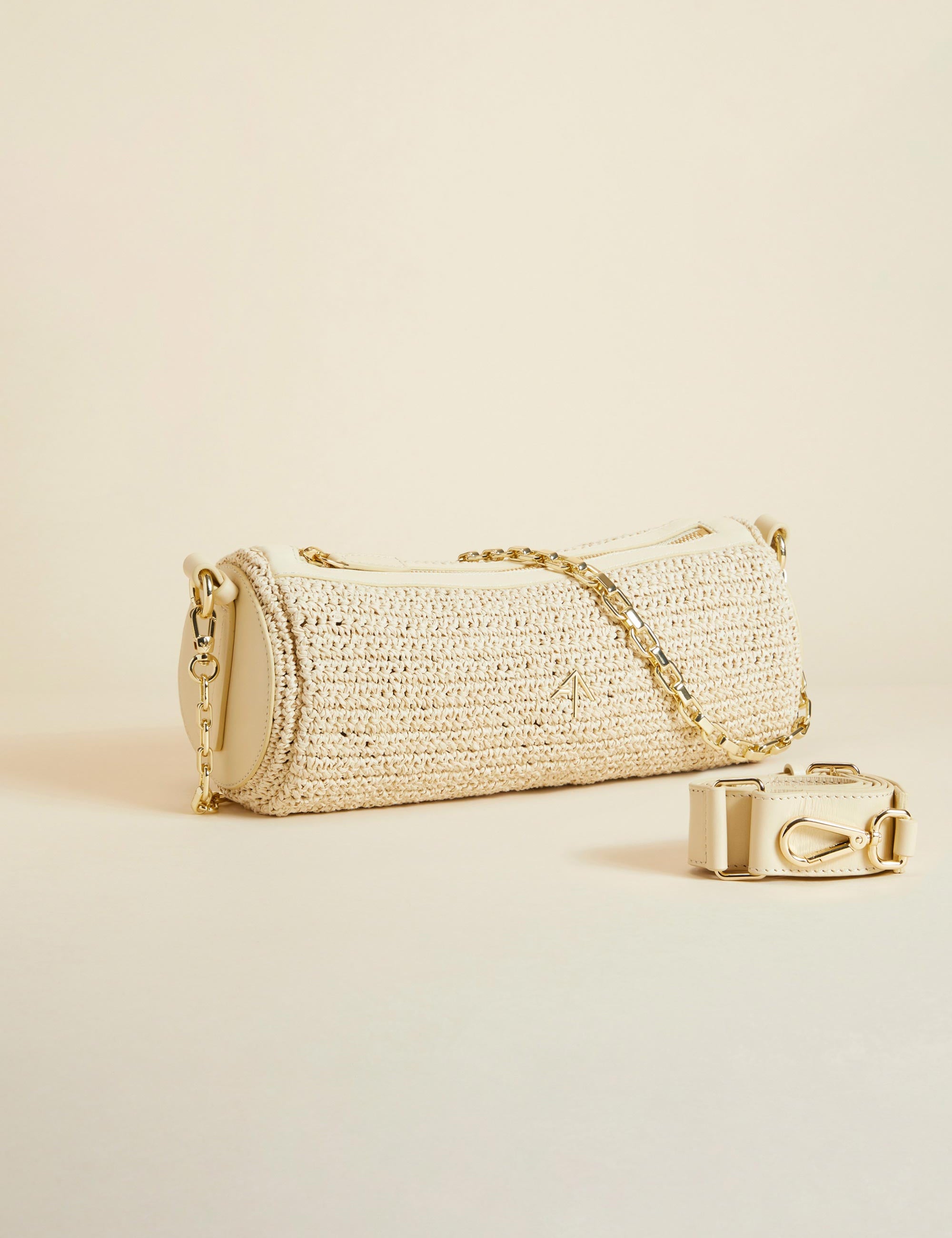 Cylinder Handwoven Crochet Leather 1 