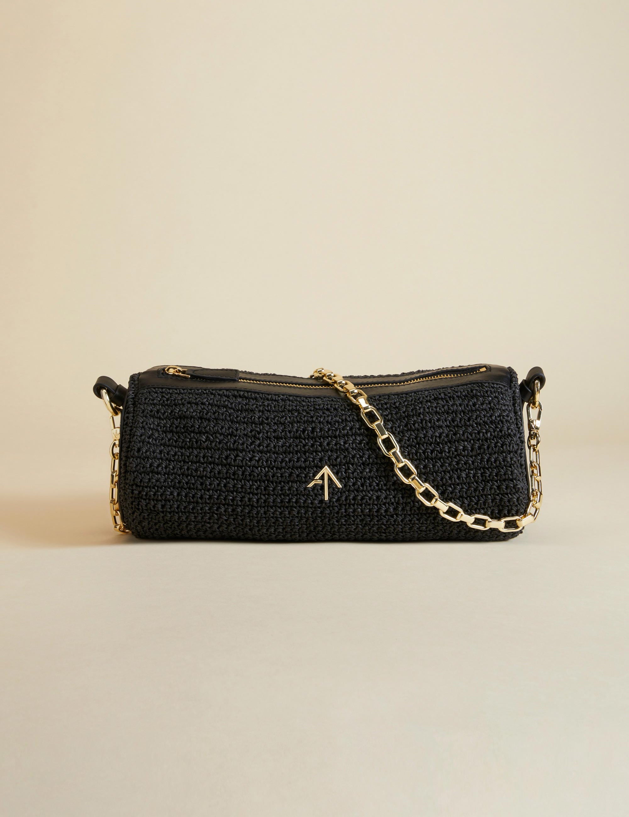Cylinder Handwoven Crochet Black 