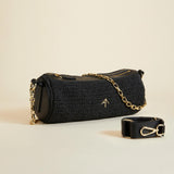 Cylinder Handwoven Crochet Black 1
