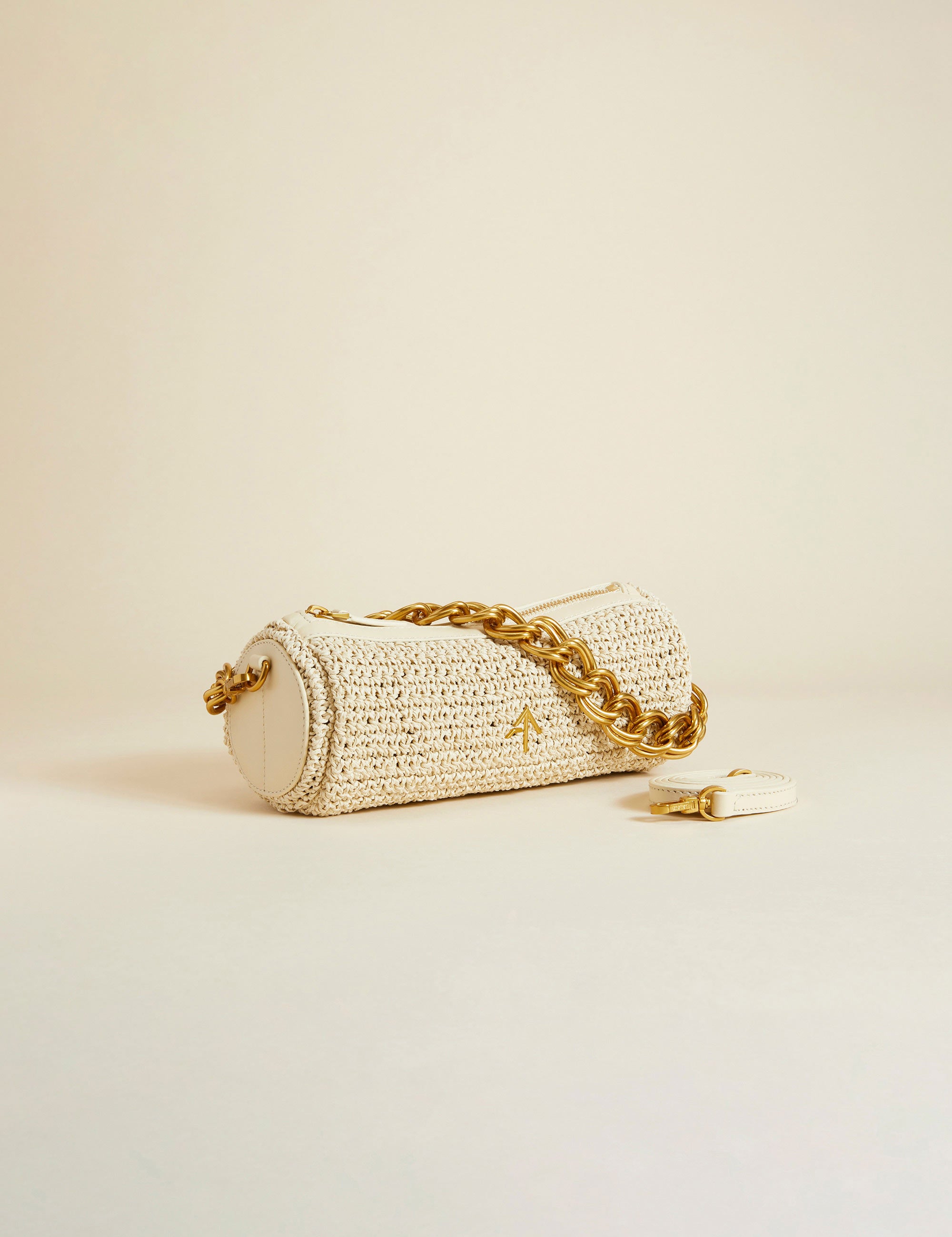 XX Mini Cylinder Handwoven Crochet Vanilla 2 