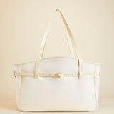 XL DU JOUR  CANVAS & SOFT CALF LEATHER VANILLA