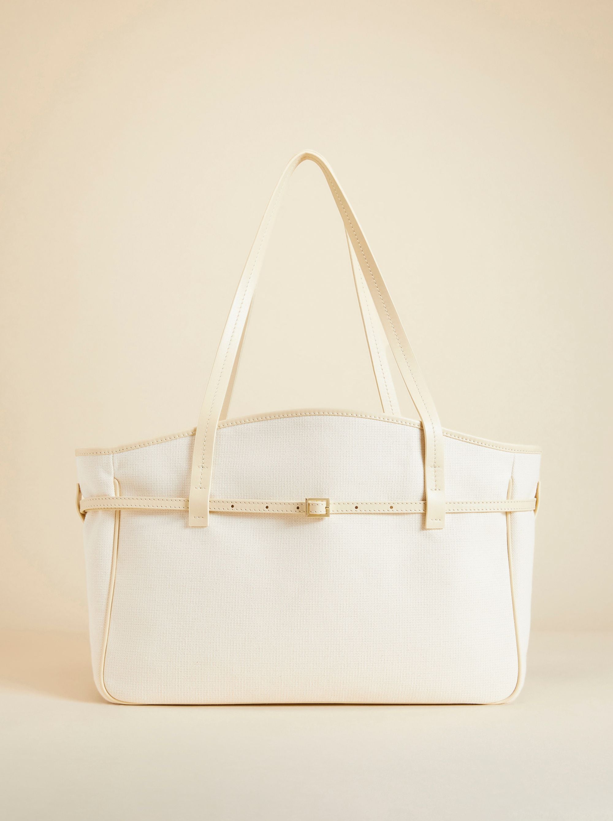 XL DU JOUR  CANVAS & SOFT CALF LEATHER VANILLA