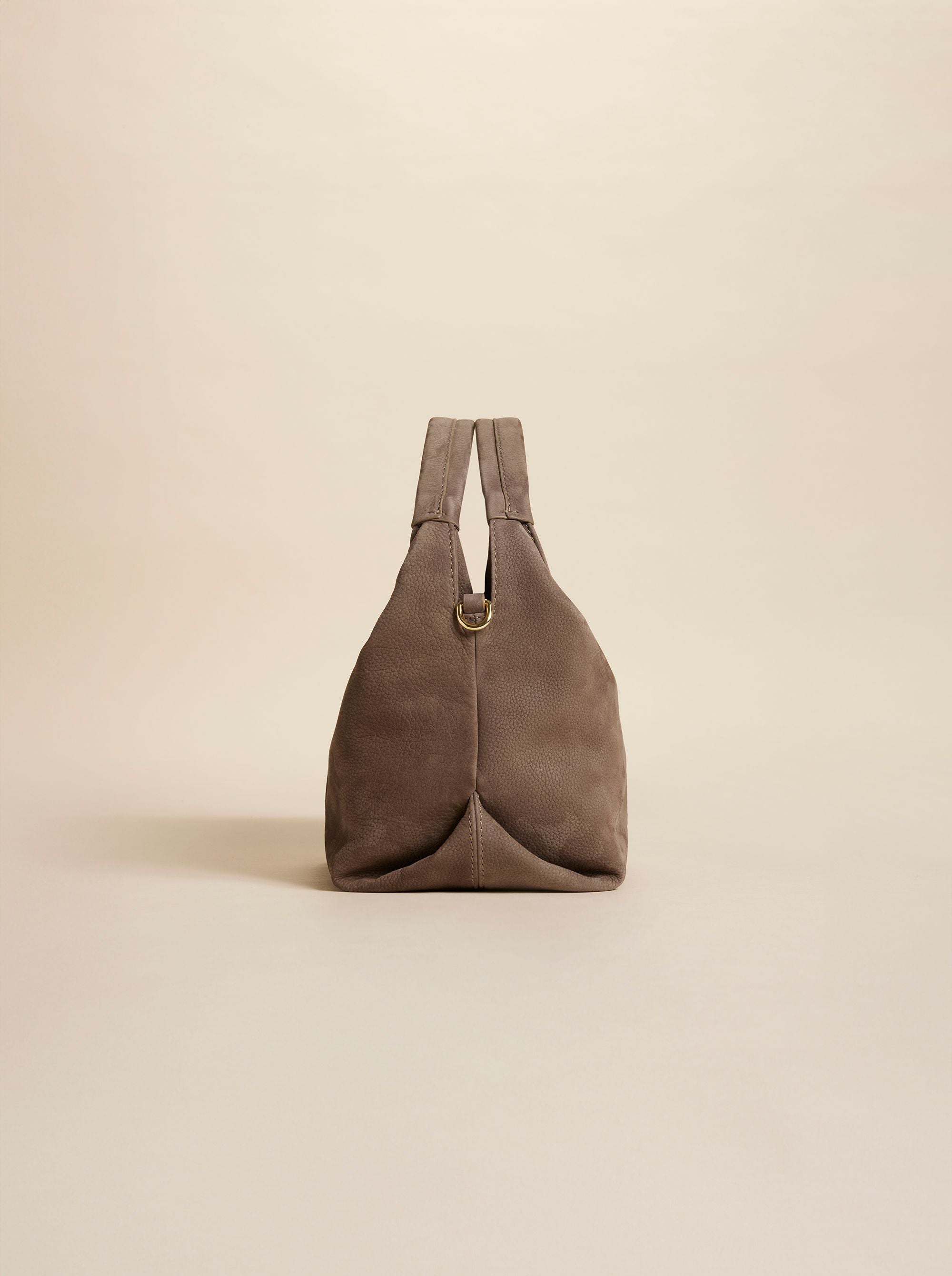 Mini Gala Full Grain Nubuck Leather Taupe 2