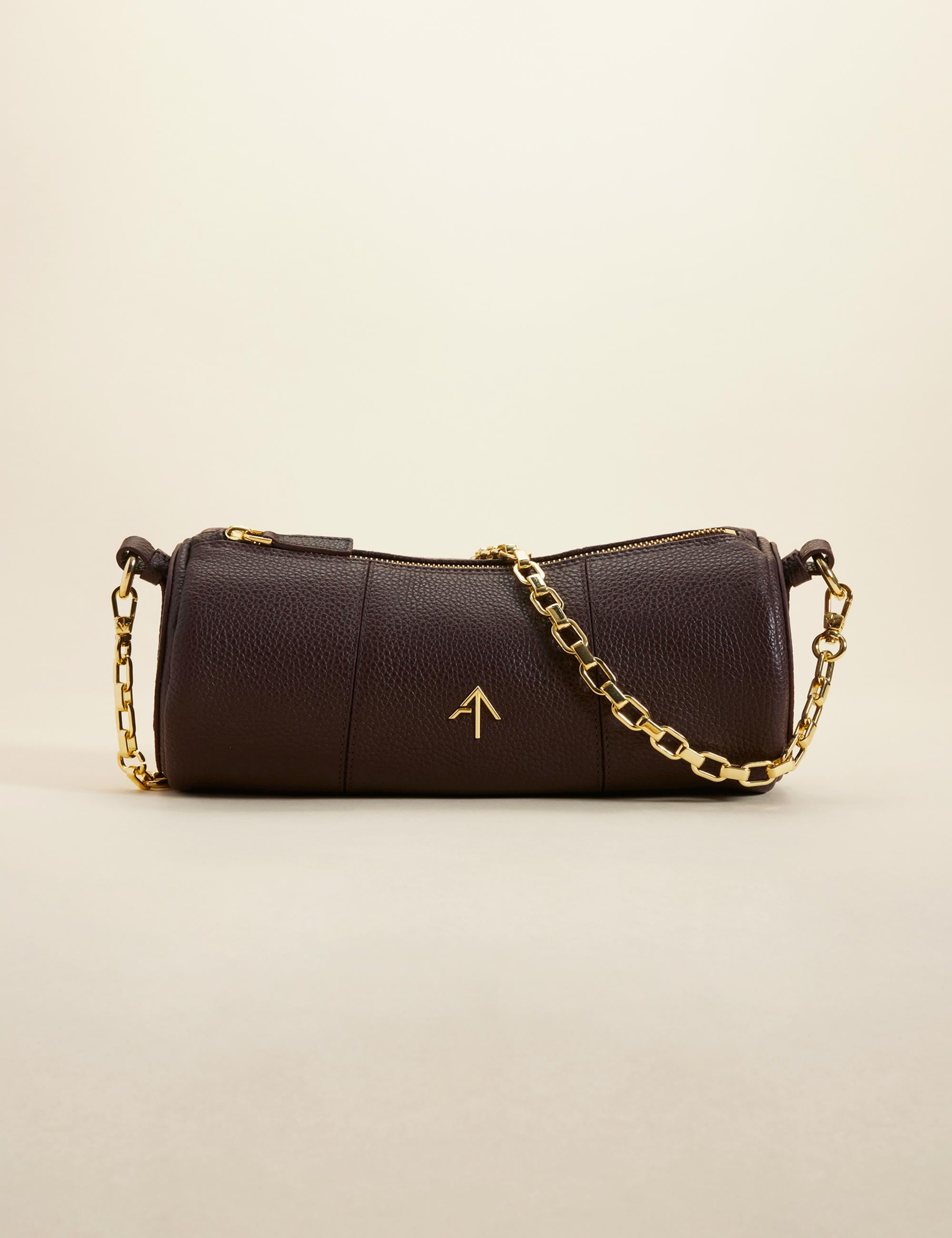 Cylinder Calf Skin Leather Deep Brown 
