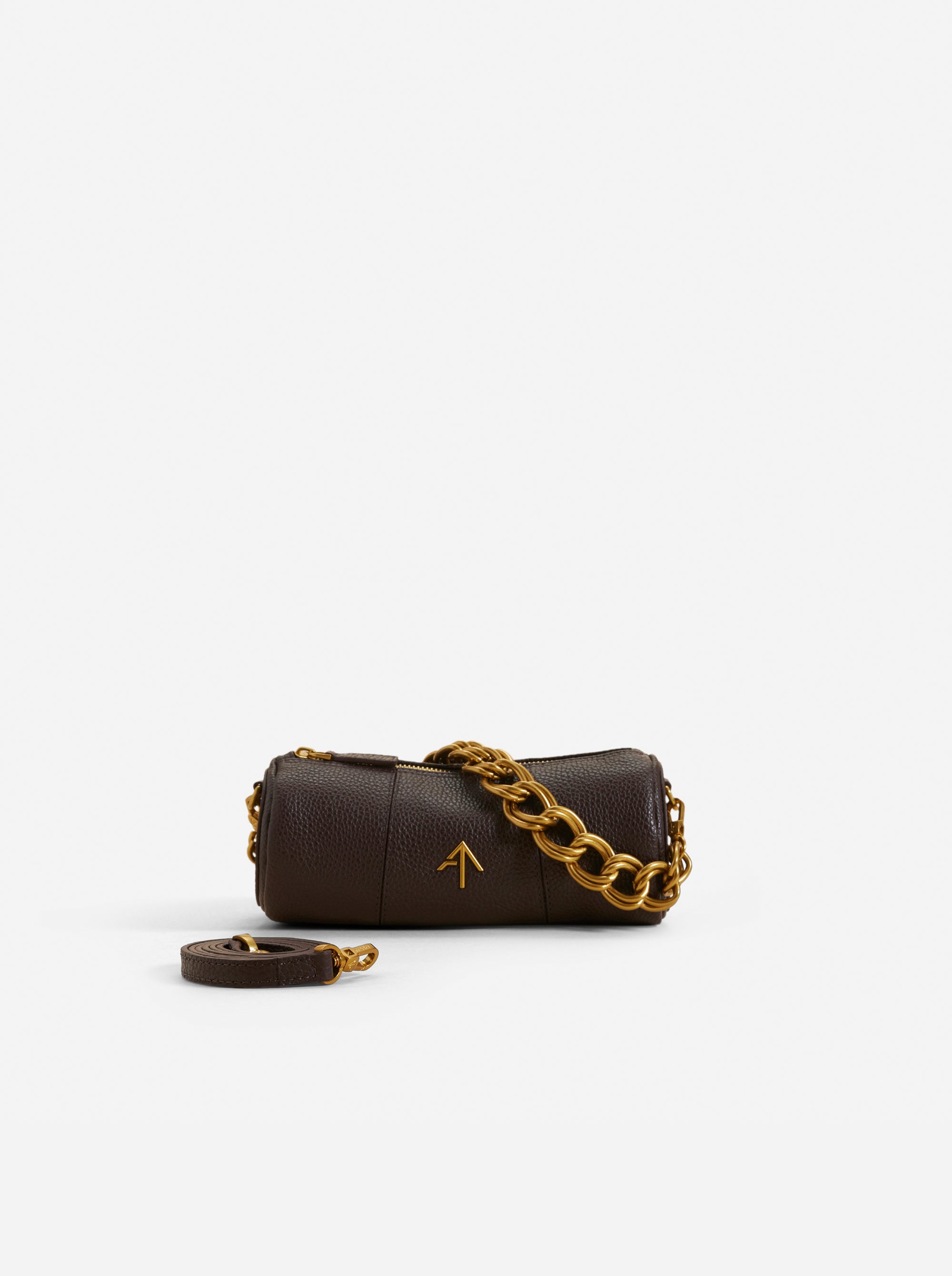 MANU Atelier ミニ・シリンダー・レザー・ショルダーバッグ $417 Manu Atelier Women's Black XX Mini Cylinder Leather