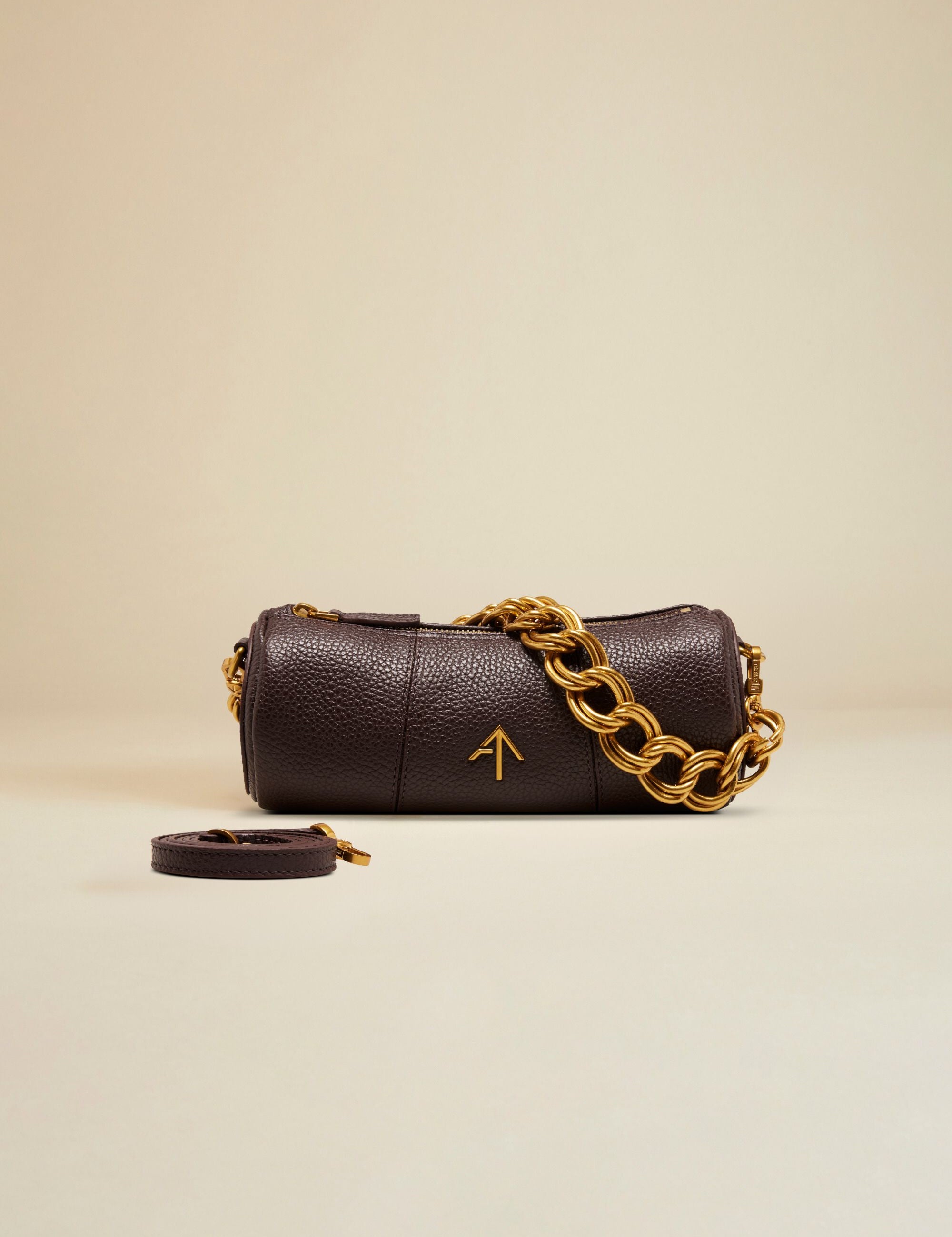 XX Mini Cylinder Calf Skin Leather Deep Brown 