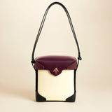 Mini Pristine SOFT CALF LEATHER & VEGETABLE TANNED CALF LEATHER & SUEDE LEATHER Merlot & Vanilla & Black