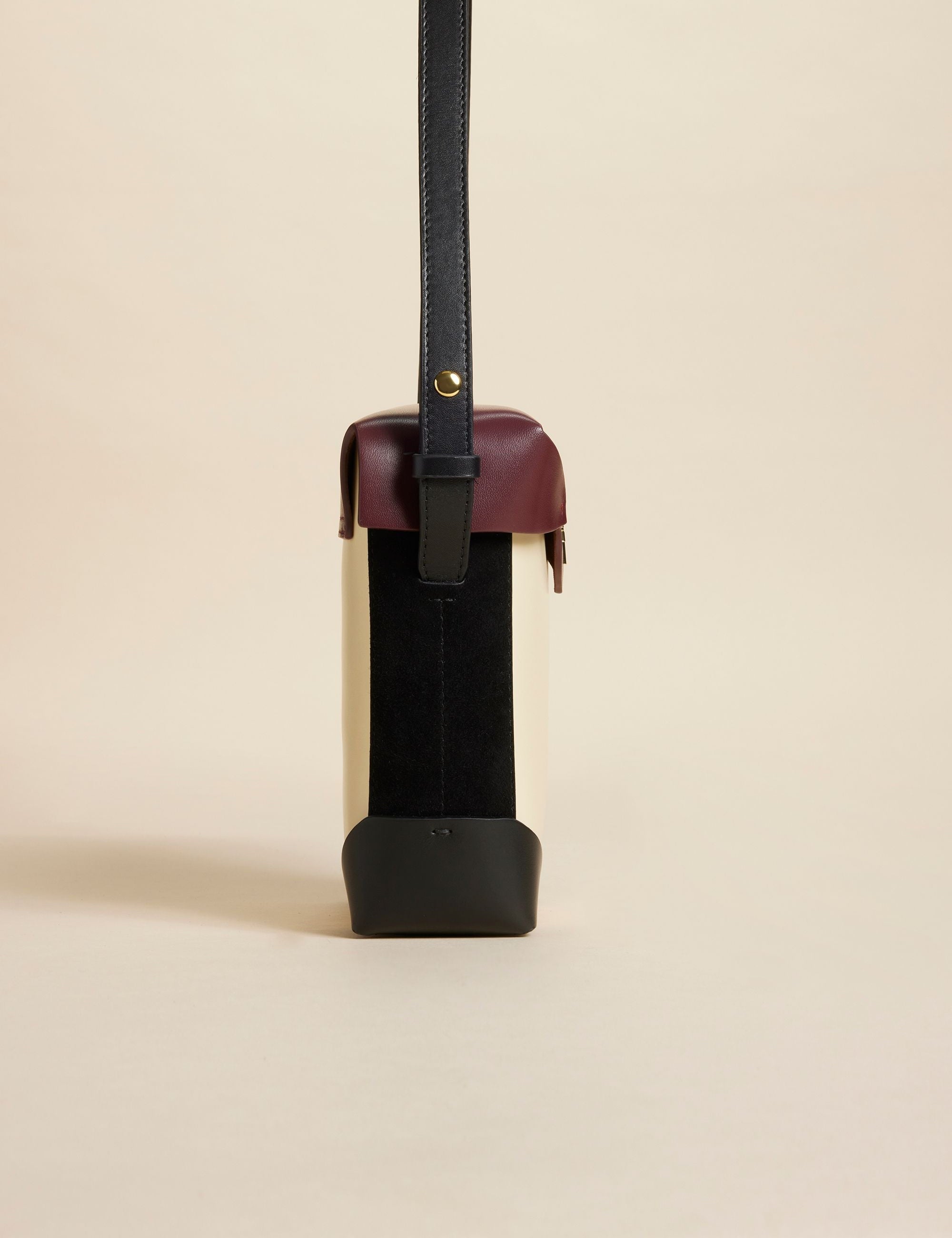 2000 × 2680px  Mini Pristine SOFT CALF LEATHER & VEGETABLE TANNED CALF LEATHER & SUEDE LEATHER Merlot & Vanilla & Black 