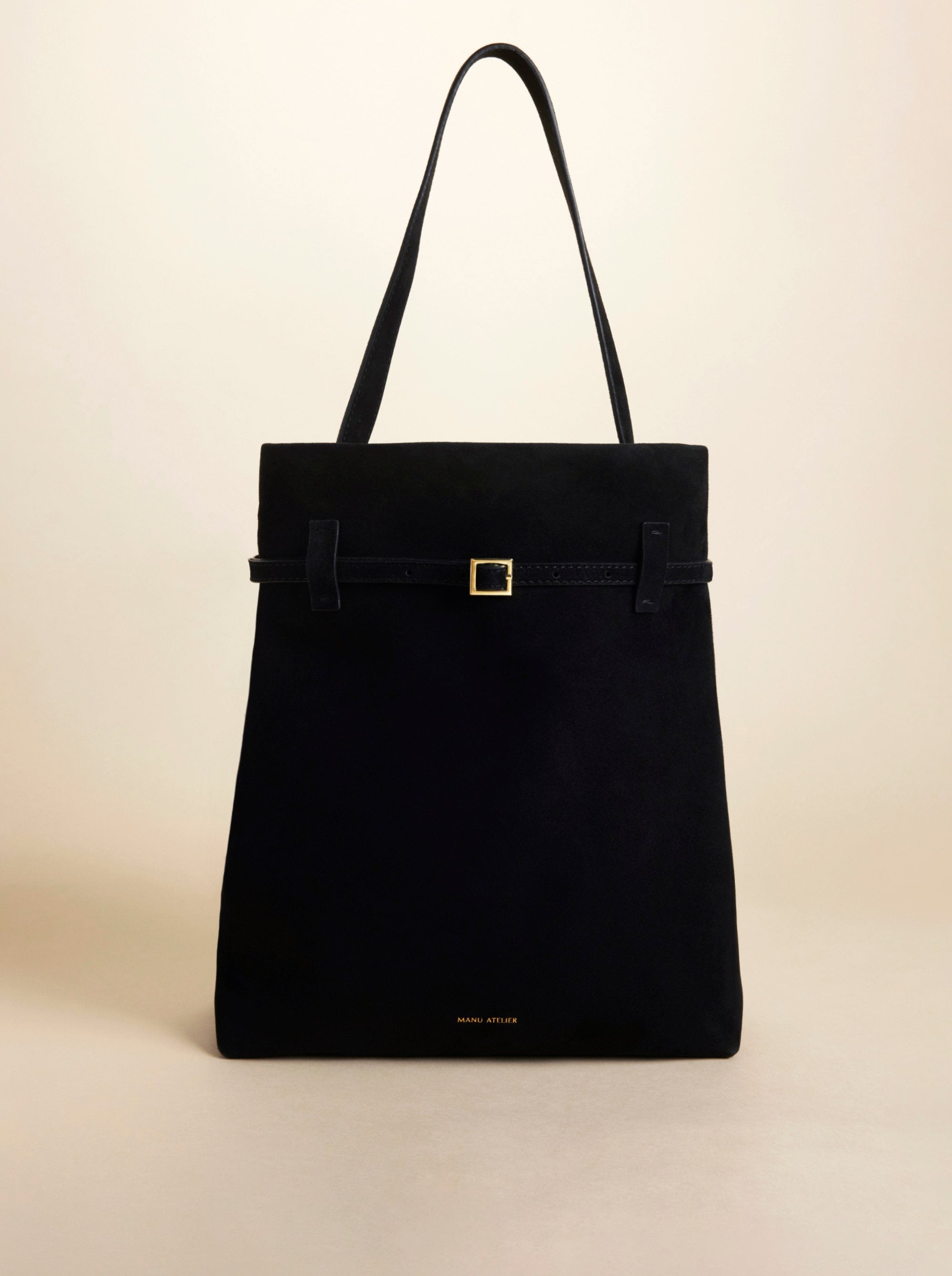 Tote Du Jour Suede Leather Black 1 