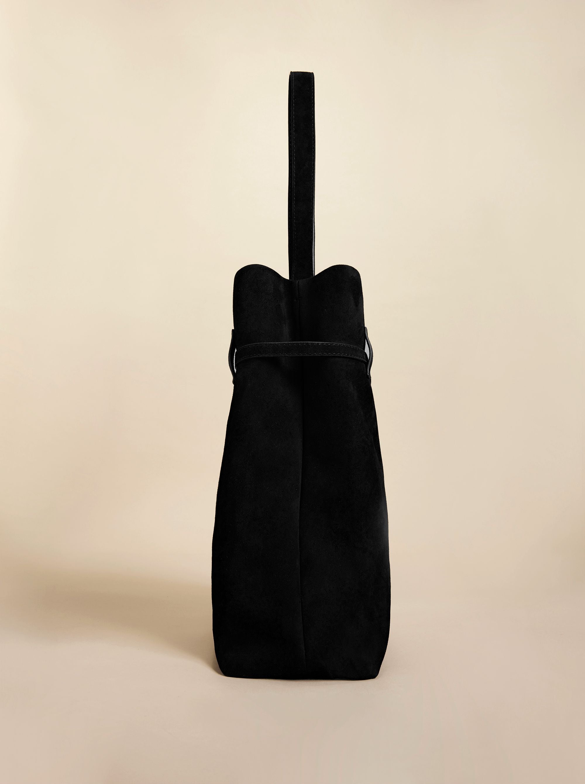 Tote Du Jour Suede Leather Black 2 