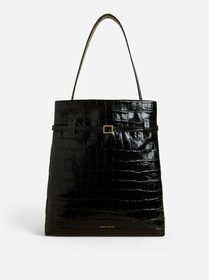 Tote du Jour Black Croc