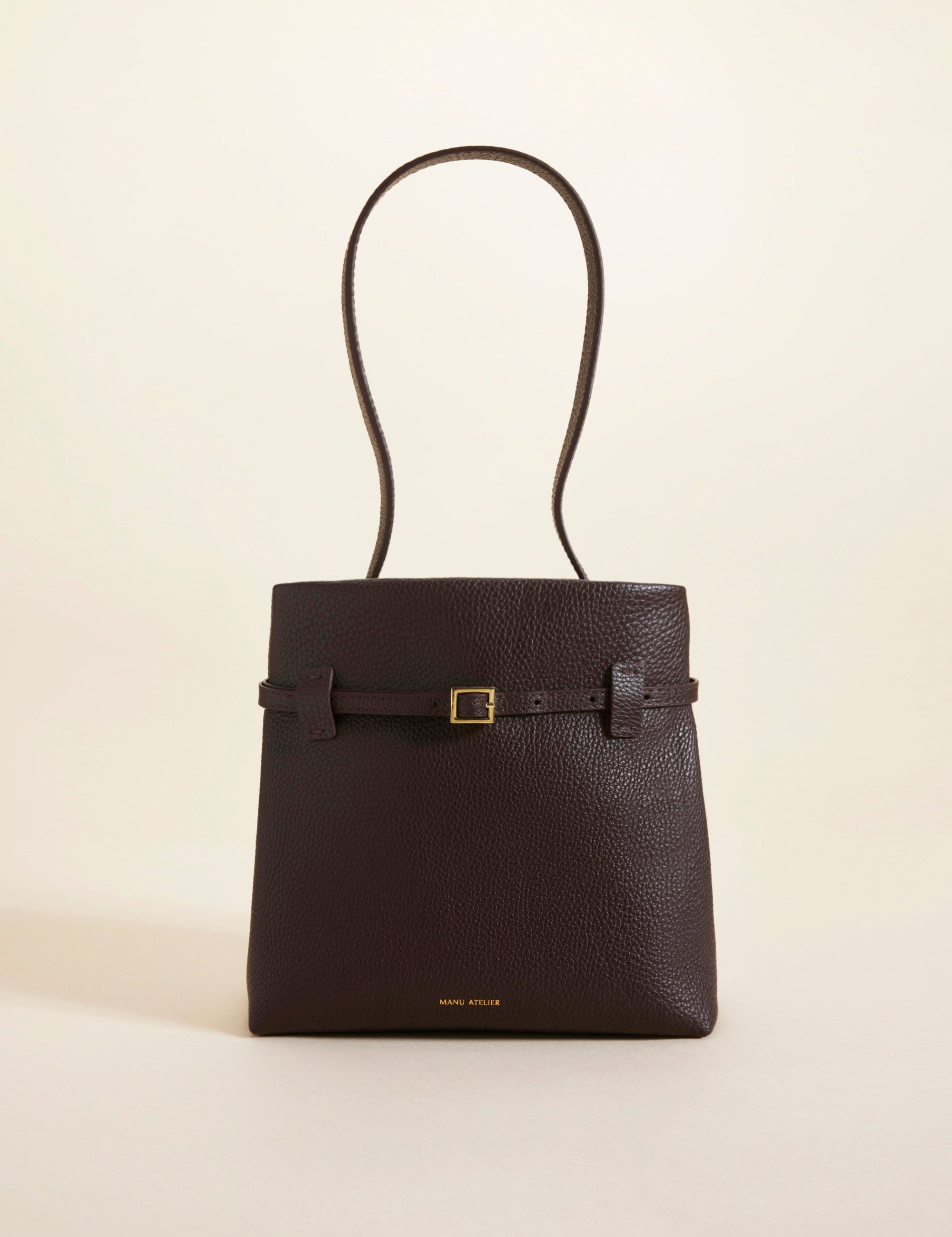 Mini Tote Du Jour Calf Skin Leather Deep Brown 