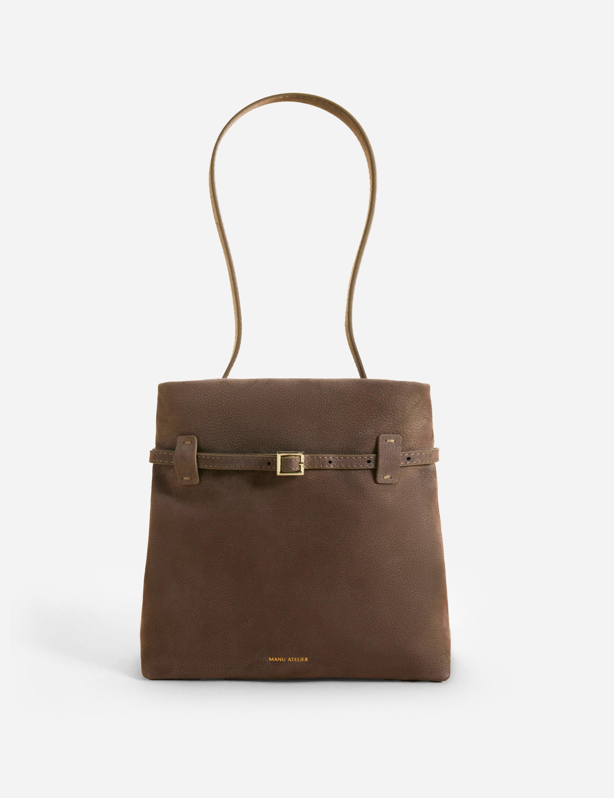 Mini Tote Du Jour Full Grain Nubuck Leather Taupe 
