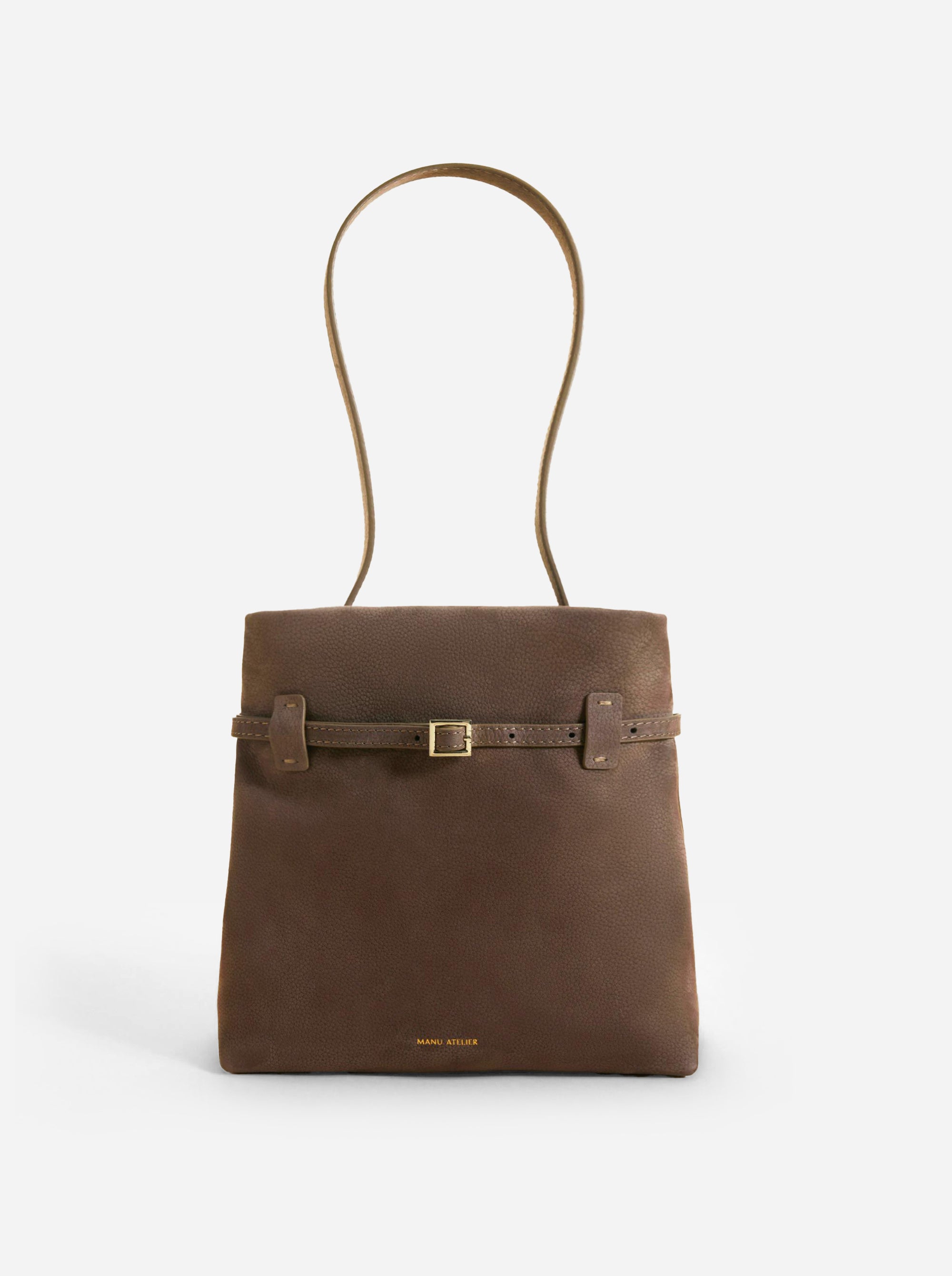 Mini Tote Du Jour Full Grain Nubuck Leather Taupe 