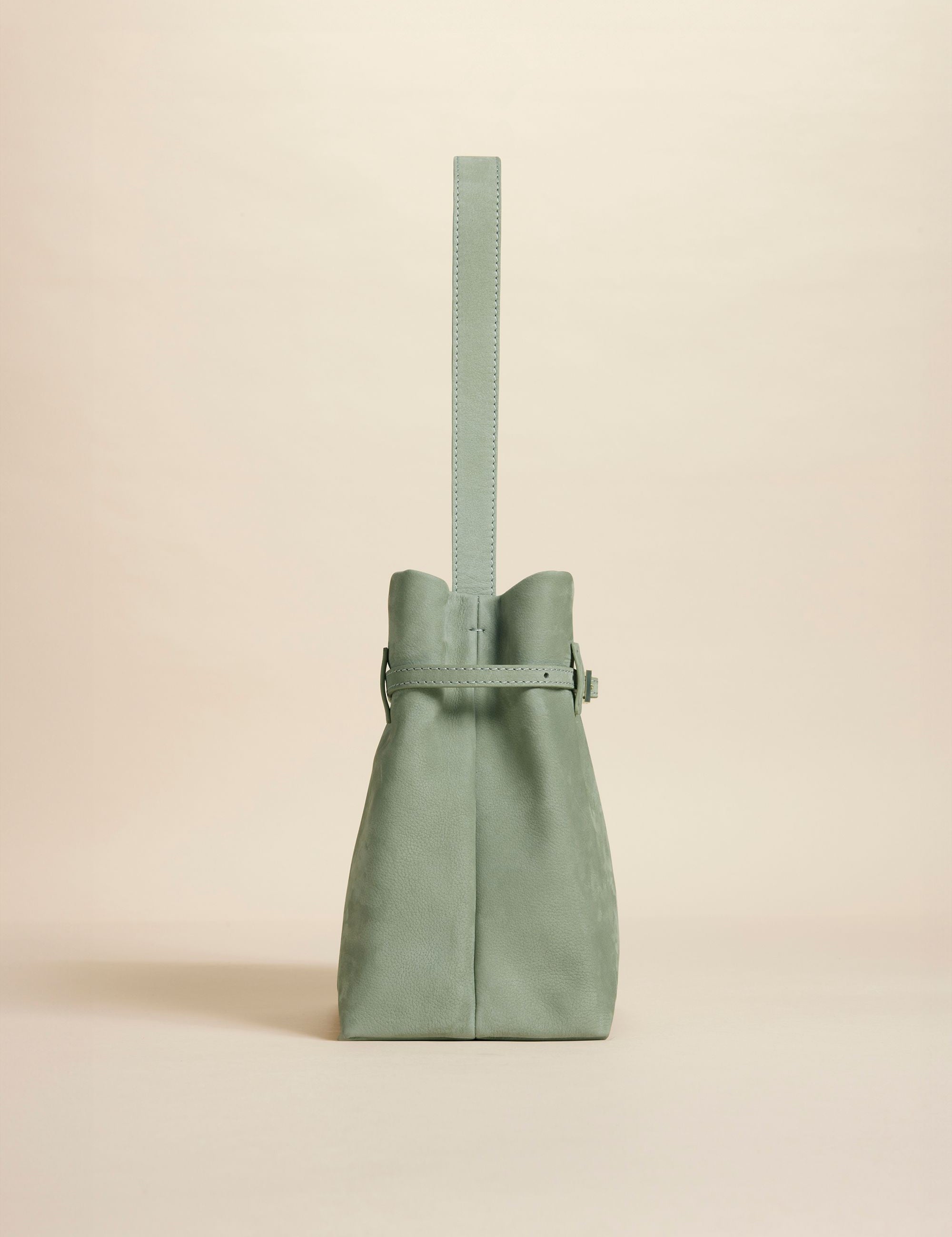 Mini Tote Du Jour Full Grain Nubuck Leather Water Green 2 